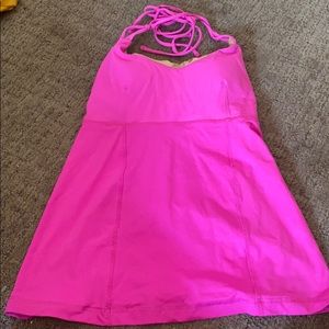 Bright pink Lululemon tank